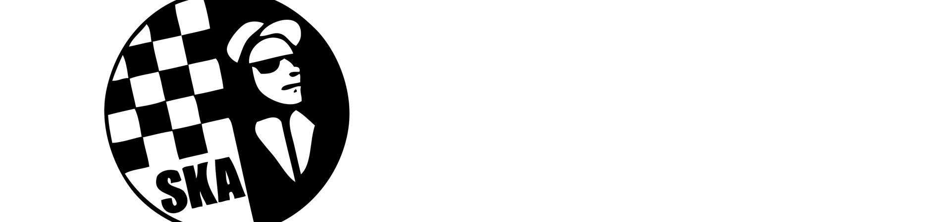 Two Tone Ska badge on a white background category banner