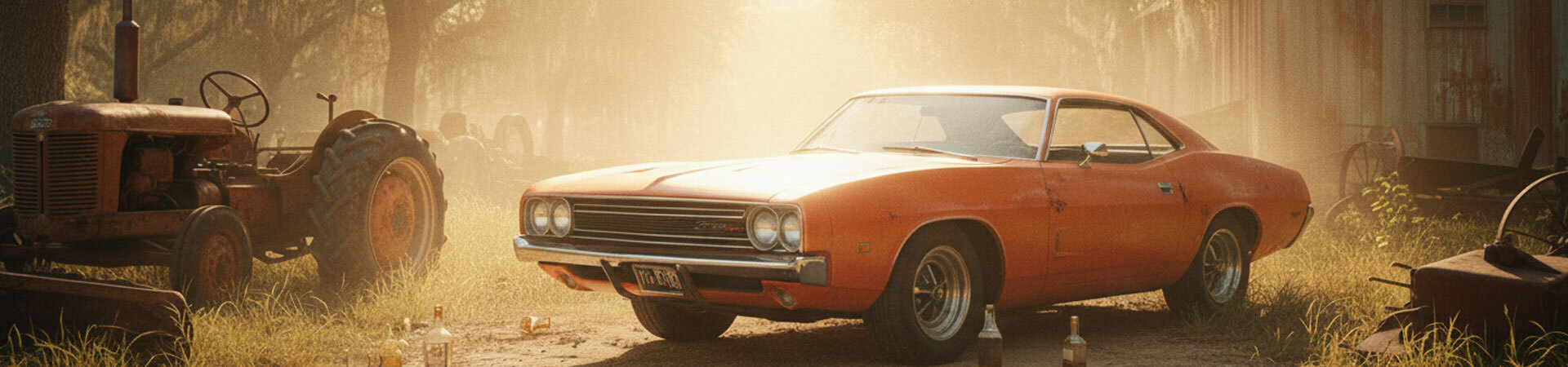 Alright, Alright, Alright, here's a pretty sweet ride down at the moonshine still